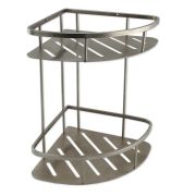 Полка угловая 2-ая литая, матовая АНТИВАНДАЛЬНАЯ из нержавеющей стали GFmark