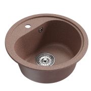 Мойкa ML-GM10 круглая, терракотовая (307), 440мм (глуб. чаши 180)