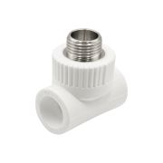 Тройник полипропиленовый комбинированный с наружней резьбой ф 20мм х 1/2