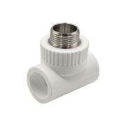 Тройник полипропиленовый комбинированный с наружней резьбой ф 25мм х 3/4