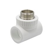 Тройник полипропиленовый комбинированный с наружней резьбой ф 32мм х 1