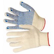 Перчатки Х/Б ПВХ точка 4 нити 10 класс