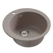 Мойкa ML-GM13 круглая, песочная (302), 495мм (глуб. чаши 190)