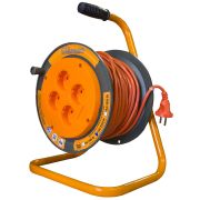 Удлинитель силовой на катушке (4 роз) 30м (ПВС 2х0,75) GLANZEN