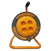 Удлинитель силовой на катушке (4 роз) 30м (ПВС 2х1) GLANZEN