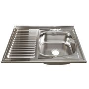 Мойка накладная MIXLINE  600х800 правая толщ. 0,8мм 3 1/2 выпуск