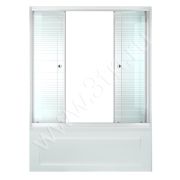 Шторка на ванну 150х148 Полосы Triton 2 двери стекло 4мм