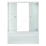 Шторка на ванну 170х148 Мозаика Triton 2 двери стекло 4мм