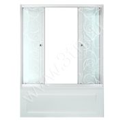 Шторка на ванну 170х148 Узоры Triton 2 двери стекло 4мм