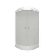 Душевая кабина 80х80 полукруг А низ поддон матовое стекло Риф Triton