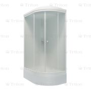 Душевая кабина 120х80 полукруг В средний поддон матовое стекло левая Риф Triton