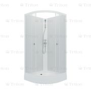 Душевая кабина 90х90 полукруг А низ поддон матовое стекло без крыши Риф  Triton