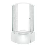 Душевое ограждение 80х80 полукруг А низ поддон матовое стекло Риф Triton