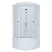 Душевая кабина 90х90 полукруг Б высокий поддон Мозаика,Triton