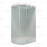 Душевая кабина 120х80 полукруг А низ поддон матовое стекло правая Риф Triton
