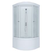 Душевая кабина 90х90 полукруг Б глуб поддон матовое стекло Риф Triton