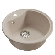 Мойкa ML-GM09 круглая, белая (331), 510мм (глуб. чаши 190)