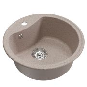 Мойкa ML-GM09 круглая, песочная (302), 510мм (глуб. чаши 190)