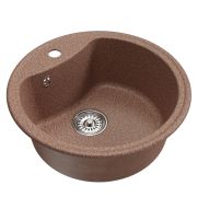 Мойкa ML-GM09 круглая, терракотовая (307), 510мм (глуб. чаши 190)