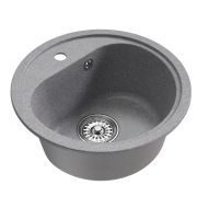 Мойкa ML-GM10 круглая, графит (342), 440мм (глуб. чаши 180)