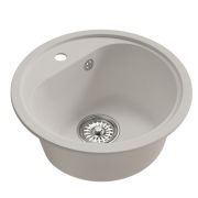 Мойкa ML-GM10 круглая, ультра-белая (341), 440мм (глуб. чаши 180)