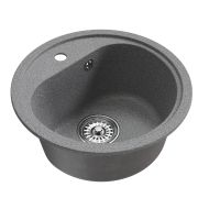 Мойкa ML-GM10 круглая, темно-серая (309), 440мм (глуб. чаши 180)