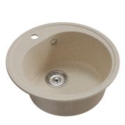 Мойкa ML-GM11 круглая, бежевая (328), 500мм (глуб. чаши 180)