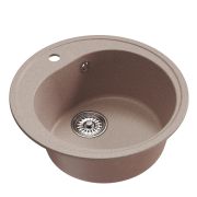 Мойкa ML-GM11 круглая, песочная (302), 500мм (глуб. чаши 180)