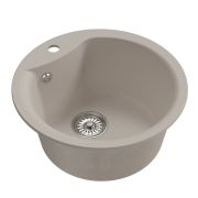 Мойкa ML-GM12 круглая, белая (331), 480мм (глуб. чаши 210)