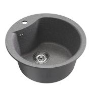 Мойкa ML-GM12 круглая, графит (342), 480мм (глуб. чаши 210)