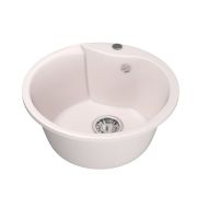 Мойкa ML-GM12 круглая, светло-розовая (311), 480мм (глуб. чаши 210)