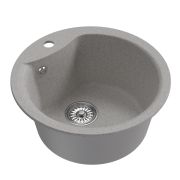 Мойкa ML-GM12 круглая, серая (310), 480мм (глуб. чаши 210)