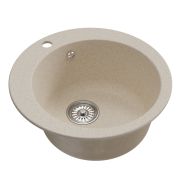 Мойкa ML-GM13 круглая, бежевая (328), 495мм (глуб. чаши 200)