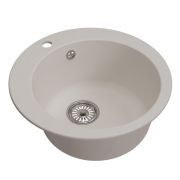 Мойкa ML-GM13 круглая, белая (331), 495мм (глуб. чаши 200)