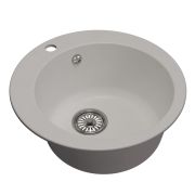 Мойкa ML-GM13 круглая, ультра-белая (341), 495мм (глуб. чаши 190)