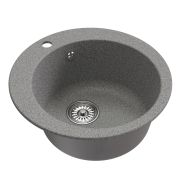 Мойкa ML-GM13 круглая, темно-серая (309), 495мм (глуб. чаши 200)