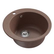 Мойкa ML-GM13 круглая, терракотовая (307), 495мм (глуб. чаши 190)
