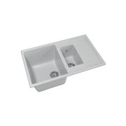 Мойка ML-GM22 двухчашевая с крылом, серая (310), 770*495*195мм