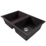 Мойка ML-GM23 двухчашевая, шоколад (345), 770*500*190мм