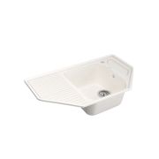 Мойка ML-GM24 угловая с крылом, молоко (341), 780*485*170мм