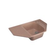 Мойка ML-GM24 угловая с крылом, терракотовая (307), 490*780*170мм