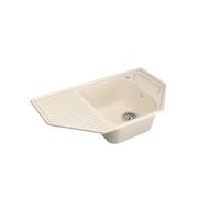 Мойка ML-GM24 угловая с крылом, бежевая (328), 780*485*170мм