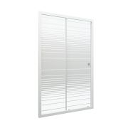 Дверь душевая 120х185 полосы стекло 4мм Слайд 1Acreal