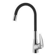 Смеситель для кухни шаровый Lemark LM0415C-Black Linara с гибким изливом черный