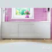 Экран под ванну МДФ купе 1500 мм белый Crystal (Алаванн)