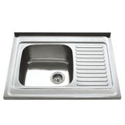 Мойка накладная HAIBA  600х800 левая толщ. 0,6мм 3 1/2 выпуск матовая