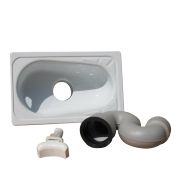 Чаша Генуя стальная эмалированная Гомель (сифон и водорассекатель в компл.)