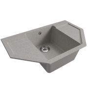 Мойка ML-GM24 угловая с крылом, серая (310), 790*490*200мм