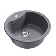 Мойкa ML-GM09 круглая, графит (342), 510 мм (глуб. чаши 190)