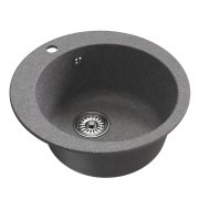 Мойкa ML-GM13 круглая, графит (342), 495мм (глуб. чаши 200)